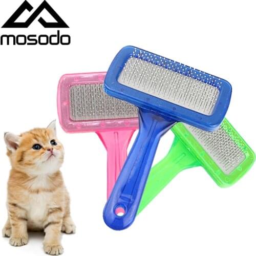Mosodo Needle Comb for Dog Cat Cute Puppy Pet Grooming Comb Brush Hair Remover Rake Fur Comb Pet Beauty Grooming Tool