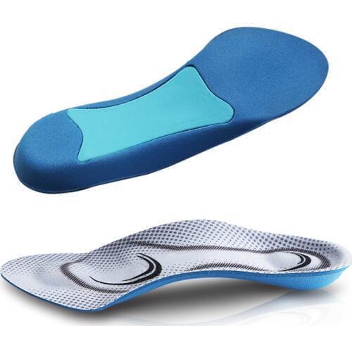 Men Half Insoles Memory Foam Orthotic Arch Support for Flatfoot Sports Insert Shoes Foot Heel Care Shock-Absorbant Pads