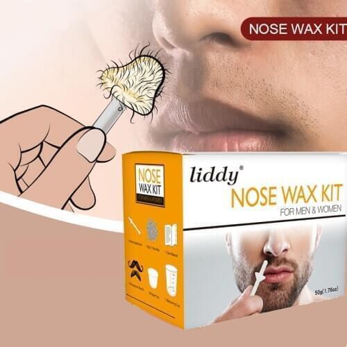 Portable Painless Nose Wax Kit Nose Hair Removal Wax Set Paper-Free Nose Hair Wax Beans Cleaning Wax Kit For Men & Women TSLM1