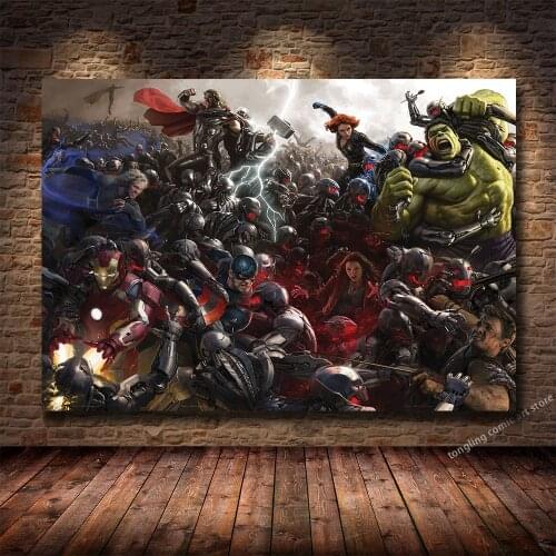 Avengers Marvel Superhero Paintings Canvas Painting Poster And Print Wall Art Picture For Living Room Home Decor Cuadros