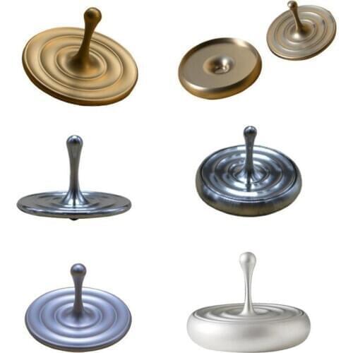 Desktop Stress Relief Gyroscop Aluminum Alloy Decompression Hypnosis Rotary Gyro Adult Fingertip Toy Kinetic Round Metal Spinner