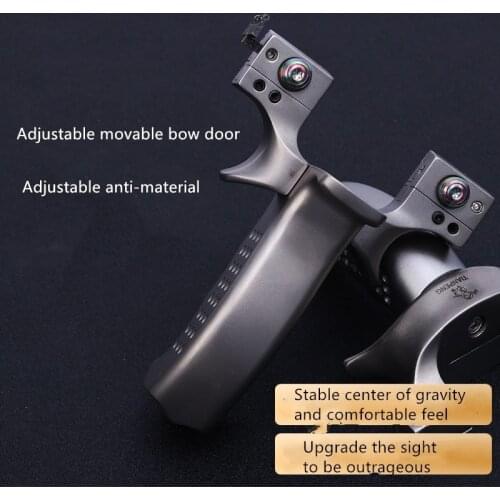 2021 New Professional Titanium Alloy High-precision Slingshot Flat Rubber Band Clip Fast Pressure Ejection Outdoor Hunting