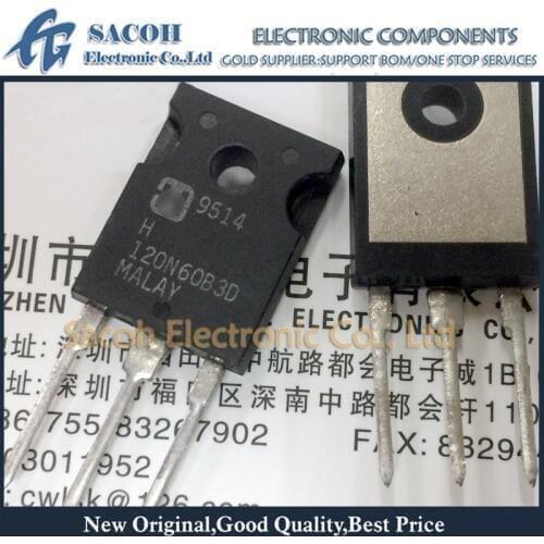 Free Shipping 10Pcs HGTG120N60B3D 120N60B3D 120N60 TO-247 120A 600V Power IGBT