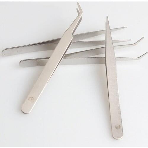 Makeup Eyelash Tweezers Eyelash Extension Tweezer Stainless Steel Curved Straight Eyebrow Tweezer Makeup Tool