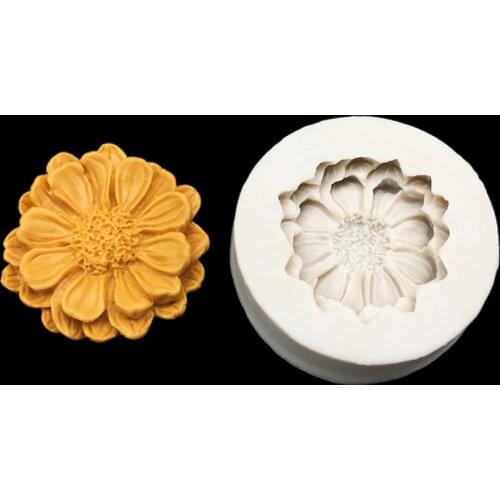 Daisy Wild Chrysanthemum Silicone Mold Sugarcraft Chocolate Cupcake Baking Mold Fondant Cake Decorating Tools