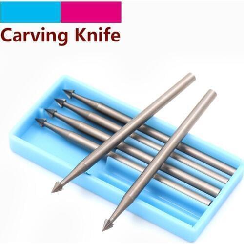 SanZ 1/6pcs tungsten Alloy steel Olive Amber Engraving carving knife End Mill Woodworking Router Bit Wood Milling Cutter Tools