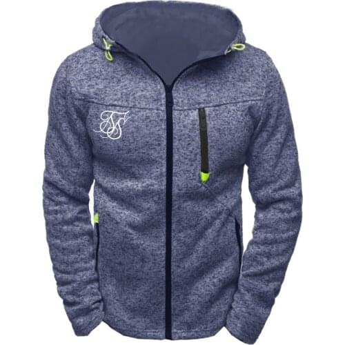 SikSilk 2021 Latest Casual Sports Hooded Mens Sweatshirt Hoodie Mens Long-Sleeved Jacket Zipper Track Field Sportswear A+5