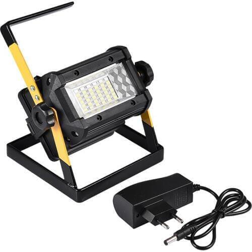 Rechargeable Floodlight 36 50W LED Spotlight Lamp 2400LM Portable Flood Light Work Lamps with Charger for Outdoor Camping Repair