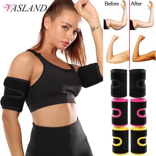 Women Arm Trimmers Slimming Body Shaper Reduce Cellulite Compression Sweat Band Arm Wraps Slimmer Lose Arm Fat Sauna Trainer