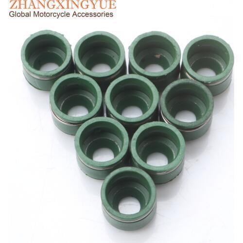 10PC VALVE STEM SEALS for Hond CRF80F CB125T CB250T CB350 CRF100F CRF150F CRF230F CRF230L CRF230M 12208-413-003
