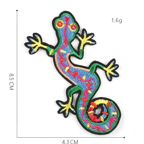 HORROR Punk Skull Badge Lizard Iron On Patches Clothing Accessories Fabric Stickers Embroidery Day Of The Dead Halloween