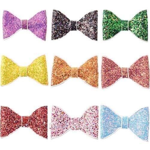 Dog Hair Clip Glitter Bow Hairpins Hair Barrettes Cute Baby Girls Headwear Hair Clip Kitten Puppy Grooming Supplies