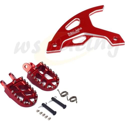 Rear Brake Disc Guard Protector Foot Pegs Footpeg Pedals For HONDA XR650L XR400R XR250R XR600R XR 650L XR 400R XR 250R XR 600R