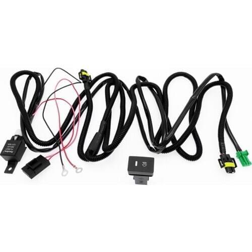 1 Set Car Fog Light LED Lamp H11 881 H9 Wiring Harness Socket Wire Connector With Relay & ON/OFF Switch For Nissan Honda Ford