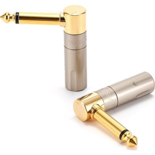 1Pcs AVSSZ curved junior core 6.35mm plug microphone mono 6.5 mixer electric piano performance professional gold-plated