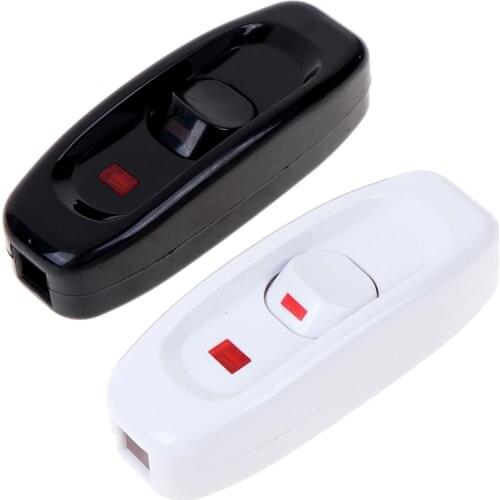 1Pcs Bedside Lamp Switch AC 250V 10A Inline ON/OFF Table Desk Lamp Cord Cable Switch With LED Indicator Light 2Colors Random