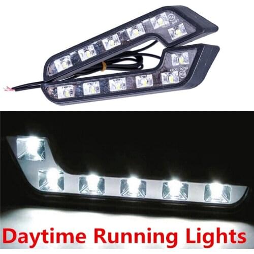 2 PCS 6 LED L-shaped 7 Seven Fonts Lamp 5W Daytime Running Lights DRL Safelight Car Styling for ford cruze Parking