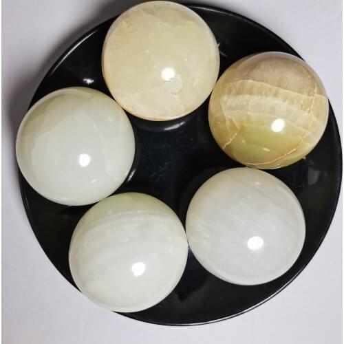50mm Natural Afghan Jade Ball Mineral Quartz Sphere Hand Massage Crystal Healing Feng Shui Home Decor