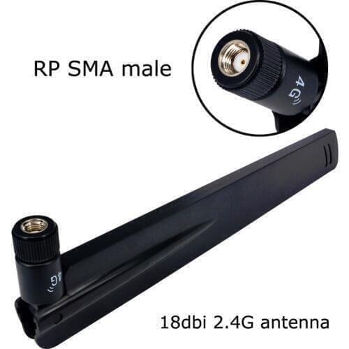 50 pcs 12 dbi 4Ghz Antenna RP SMA Male Universal Antennas Amplifier WLAN Router Antenne Connector Booster