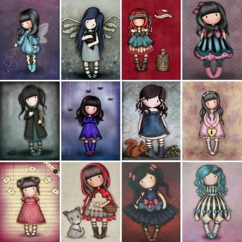5D DIY Diamond Painting New Cartoon Girl Picture Full Drill Accessories Diamond Embroidery Cross Stitch Gift Kits Home Decor