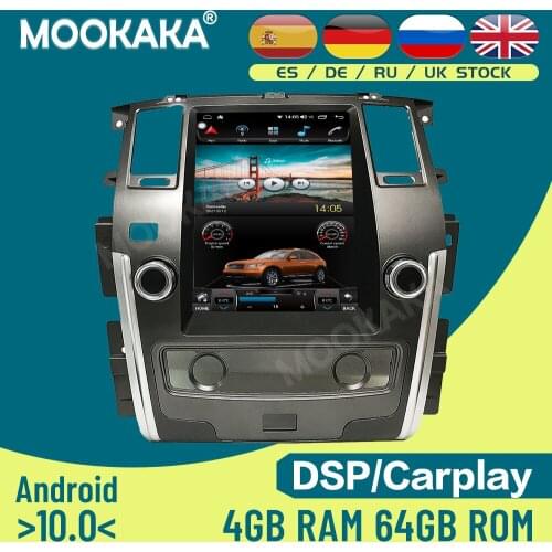 For Nissan Patrol Android 10.0 128G Car Multimedia Player GPS Navigation Auto Radio Stereo Headunit Recorder Audio Tape Recorder