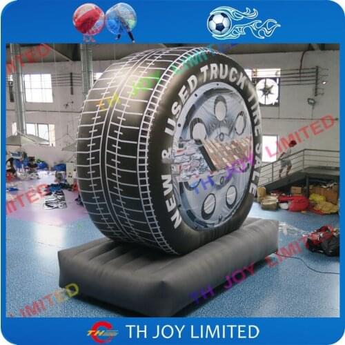 Free shipping! 4m/13ft outdoor giant inflatable tire,giant inflatable tire modle for advertising, ifnatable tire replica