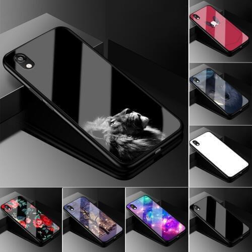 For Huawei Honor 8S Prime 2020 Case PC Plastic Glass Phone Case Black TPU Bumper Cover for Huawei Honor 8S KSE-LX9 8 S Honor8S