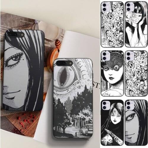 Junji Ito Tees Horror Phone Case Fundas Shell Cover For Iphone 6 6s 7 8 Plus Xr X Xs 11 12 13 Mini Pro Max