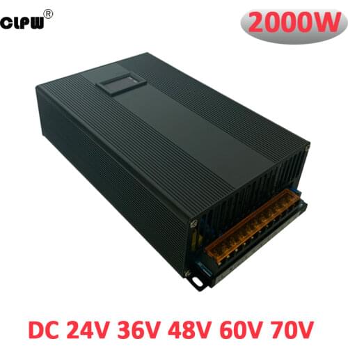 Switching Power Supply digital 2000W AC DC 0-24V 36V 48V 55v 60V 72V regulated Led Light Stepper transformer power SMPS