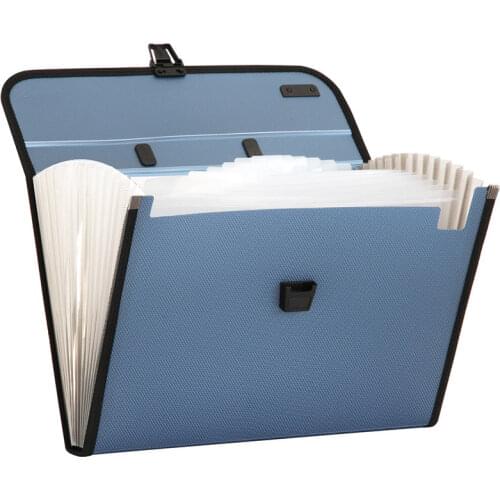 Deli Large Capacity Document Bag File Folder A4 Buckle Portable Handbag Case Document Storage Ordner Files Organizer Portfolio