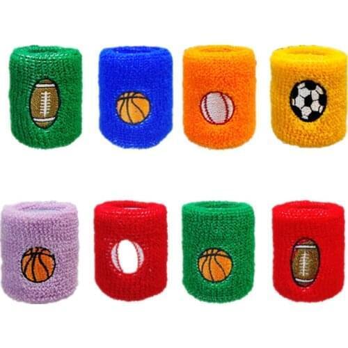 Kids Sports Wrist Brace High Elasticity Breathable Cashmere Sweatband Children Wrist Protector Volleyball Rugby Basketball Gear