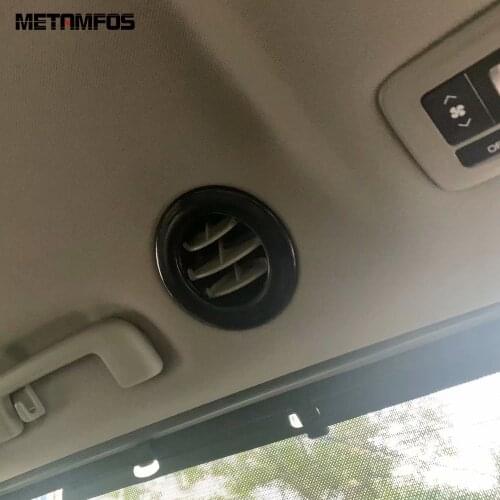For Toyota Sienna 2019 2020 Carbon Fiber Roof Air Condition Vent Outlet Cover Trim Decoration Ring Inner Accessories Car Styling