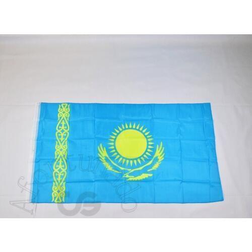 Kazakhstan 90*150cm kazakh flag Banner 3x5 Foot national flag for meet,Parade,party.Hanging,decoration