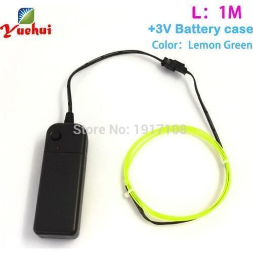 3V-1M 1.3mm EL Wire Flexible Neon Light Glow Rope tape Cable Strip LED Neon Lights For Model Party Decoration