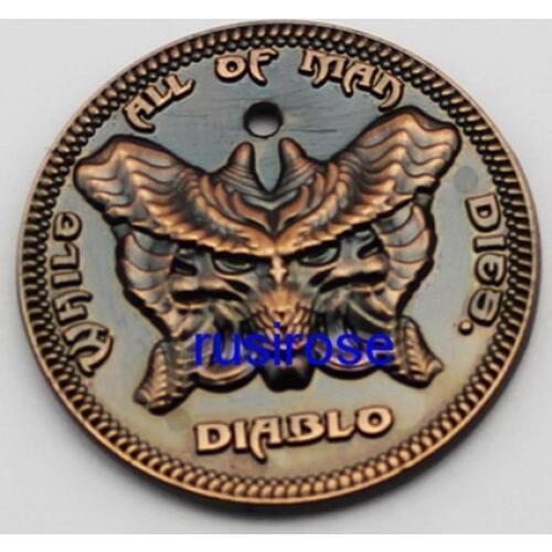 Personality metal tag card customization, electroplated red antique bronze metal brooch badge customization, with a hanging hole