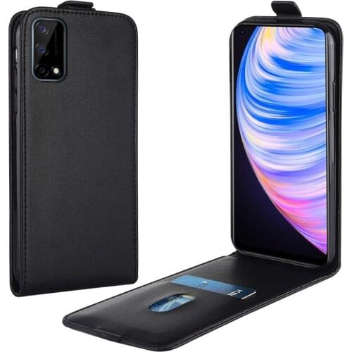 Flip Up and Down Leather Case for Realme X7 (China) RMX2142 RMX2081 RMX2085 Vertical Cover for Realme X7 x7 Case Phone Bag