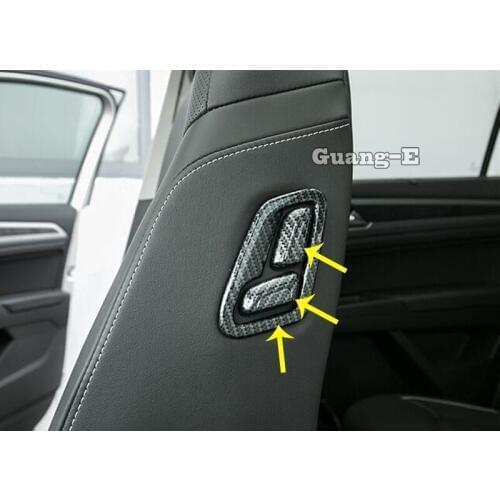 For VW Volkswagen Teramont Atlas 2017 2018 2019 2020 Cover ABS Chrome Boss Key Keys Seat Adjustment Knob Button Switch Trim