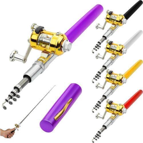 Lightweight Mini Telescopic Fishing Rod Portable Pen Shape Fishing Rod Pole Travel Sea Boat High Strength Fish Tackle Tools