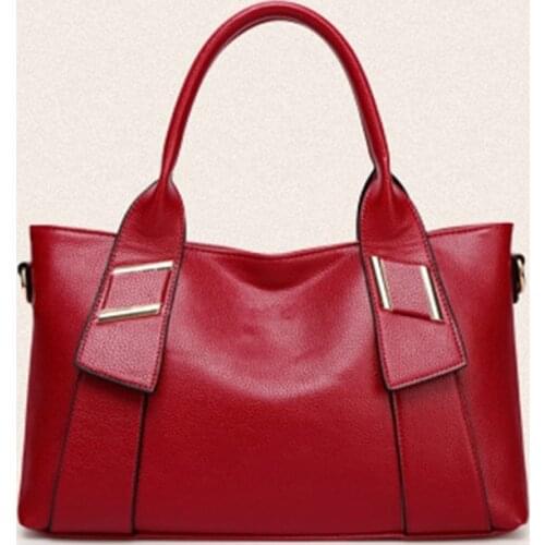 Fashion All-match Solid Color Messenger Bag High Capacity Womens Shoulder Bags New High Quality Pu Leather Women Handbag