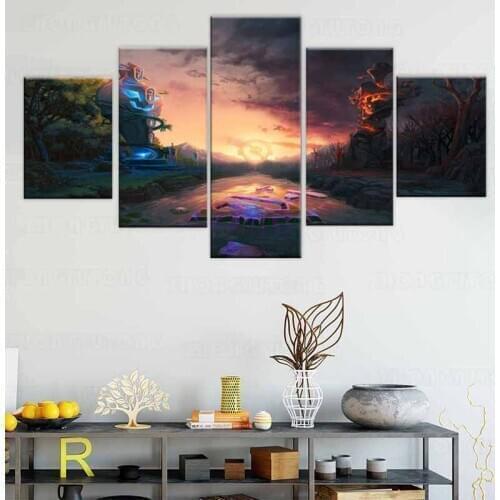 Canvas Wall Art 5 Piece Paintings Game Canyon Posters Home Modular Decor Pictures Modern Wall Mounted Living Room Decoration