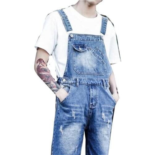 2020 summer new black denim shorts mens plus size suspender shorts mens denim shorts S-5XL plus size