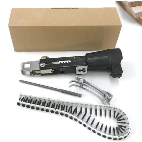 New Automatic Chain Nail Gun Adapter Screw Gun Nozzle Adapter Nail Bracket Chain Nails Kit for Electric Drill Woodworking Tool