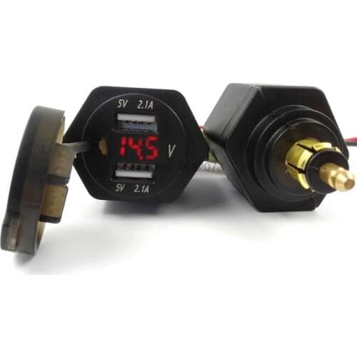 By DHL or Fedex 100pcs new USB Charger Adapter Digital Display Plug for BMW F800GS F650GS F700GS R1200GS R1200RT F650 F700 F800