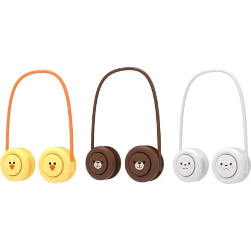 USB Portable mini neck Fan Hands-Free Neck Fan Hanging Charging 3 Speed Adjustable Neck Dual Fan Home Office Cooling Fan Outdoor