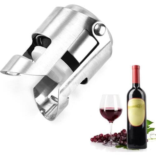 Hot Champagne Sparkling Wine Bottle Stopper Sealer Cap Plug Portable Stainless Steel FBE2