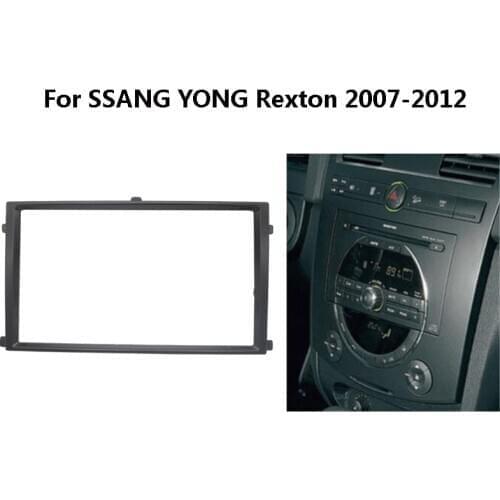 11-137 2 Din Car DVD Radio Fitting Kit frame for SSANG YONG Rexton 2007-2012 Stereo Dash CD Facia Trim Installation Frame Kit
