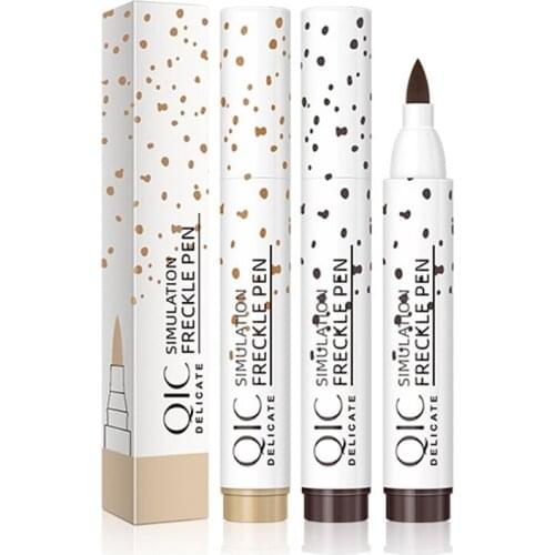 Y1UF Freckle Pen Natural Lifelike Fake Freckles Makeup Tool Long-Lasting Waterproof Soft Dot Spot Pen for Effortless Sunkissed