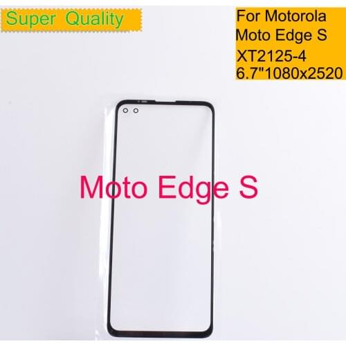 10Pcs/Lot For Motorola Moto Edge S XT2125-4 Touch Screen Front Outer Glass Panel Lens For Moto Edge S LCD Glass With OCA Glue