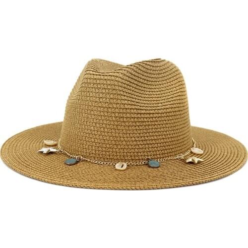 Women Summer Wide Brim Straw Sun Hat Ladies HatsTravel Beach British Style
