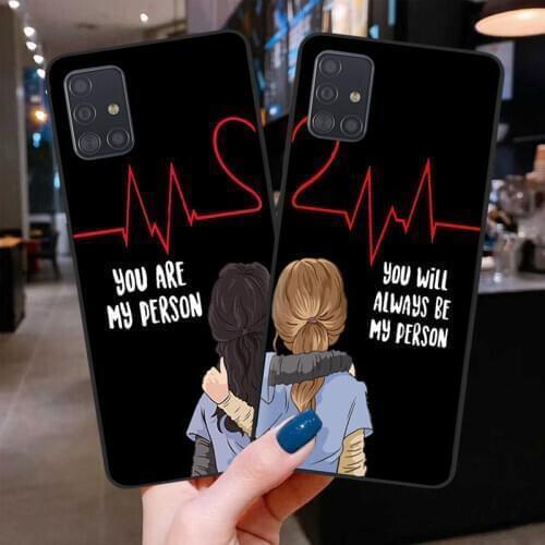 Greys Anatomy You are my person Soft Phone Cover For Samsung Galaxy S8 S9 Plus S10 S20 Plus S20 Ultra Soft siliconet Black Case